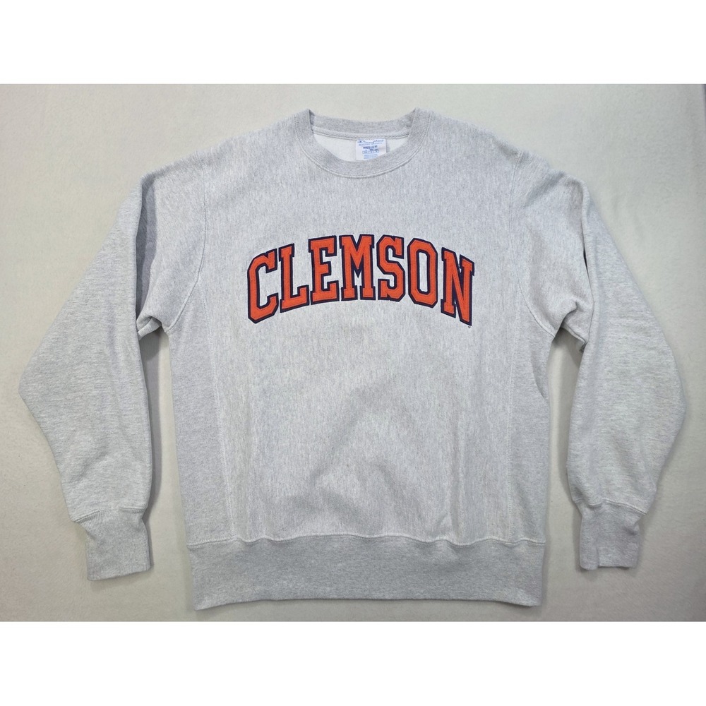 VTG Champion Reverse Weave Clemson University Pullover Sweatshirt Mens M